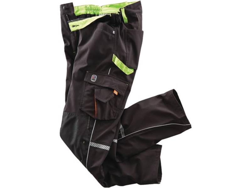 TERRAX 20404-1048-54 Softshellhose Terrax Workwear Größe 54 schwarz/limette