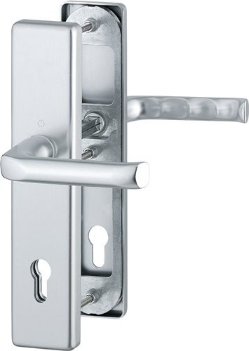 HOPPE 3701312 Schutzgarnitur London 113/2221/2410 Aluminium F1 92 mm 66-71 mm