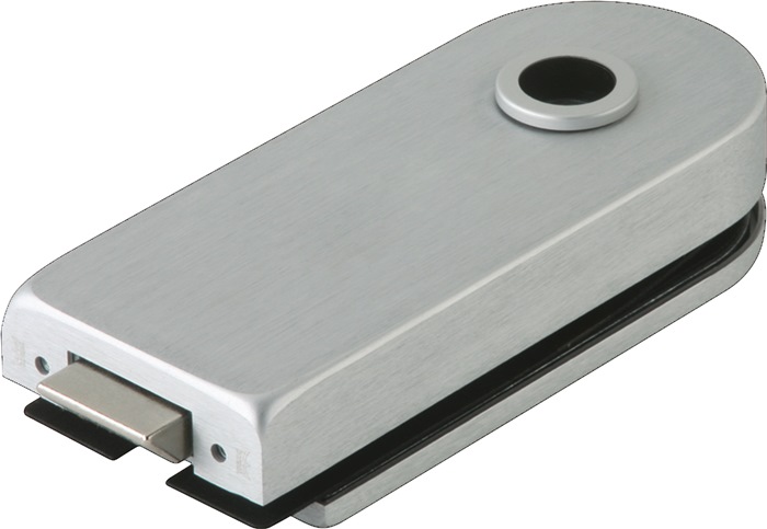 DORMA-GLAS 81020015099 Glastürschloss STUDIO Rondo Leichtmetall silber eloxiert
