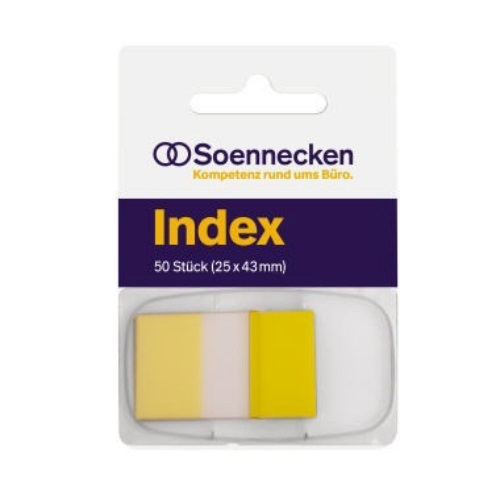Soennecken Haftstreifen Index 5820 25x43mm 50Streifen gelb