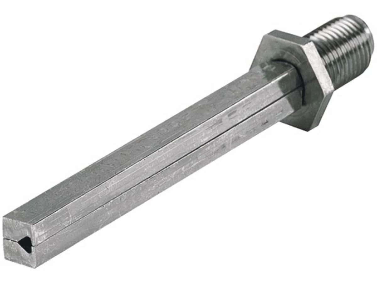 HOPPE 6078893 FDW-Profilstift  Vierkant 10 mm Länge 100 mm Eisen verzinkt