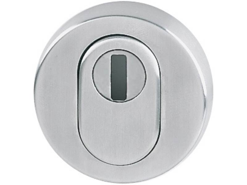 HOPPE 11537206 Schutzrosette E42ZNSB-ZA Edelstahl F69 rund mit Zylinderabdeckung