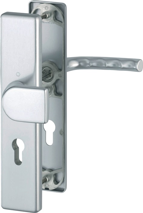 HOPPE 3841104 Schutzgarnitur Birmingham 78G/2221A/2440/1117 Aluminium F1 72 mm 3