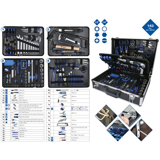 Brilliant Tools  BT024143 Universalkoffer-Satz, 143-tlg.