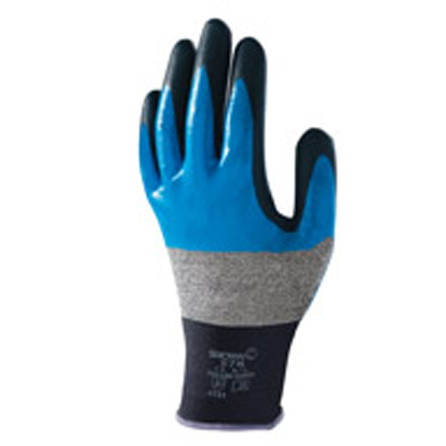 SHOWA® 376R Gr.8 (L) Schutzhandschuh 220-260 mm Polyester, Nylon, Nitril