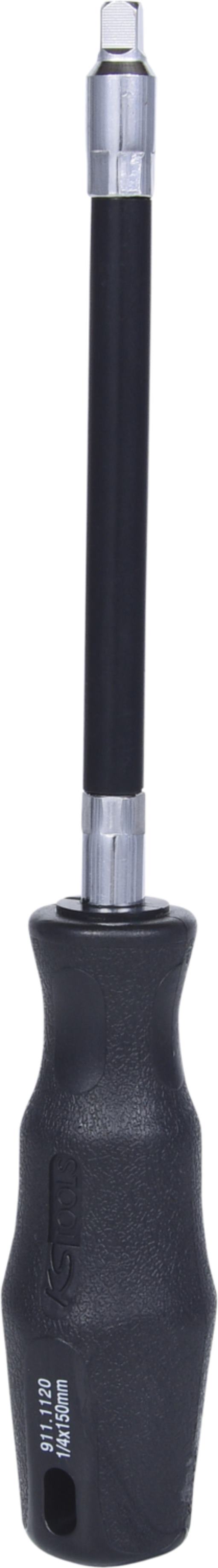 KS Tools 911.1120 1/4'' ERGOTORQUE Vierkant-Schraubendreher, 200mm