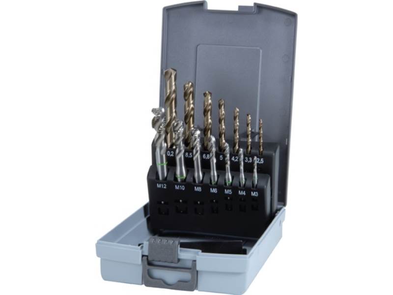 RUKO 245052RO Maschinengewindebohrer-Satz DIN 371/376 C M3-M12 14 teilig HSS-Co5