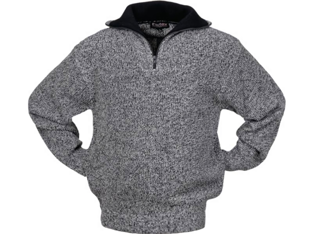 SCHEIBLER 8374 Pullover  Größe XXL schwarz/weiß-meliert