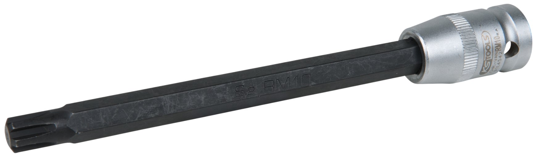 KS Tools 911.4542 1/2 Bit-Stecknuss für RIBE®-Schrauben, M10, Länge 165 mm, p