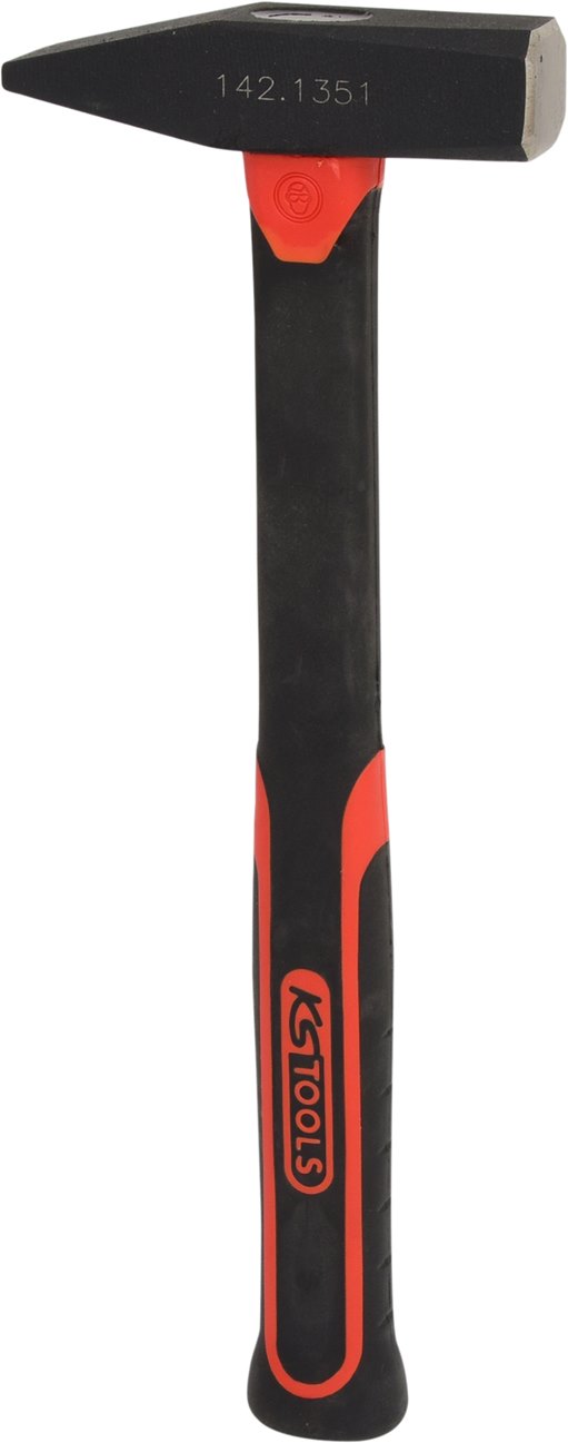 KS Tools 142.1351 Schlosserhammer mit Fiberglasstiel, 500g