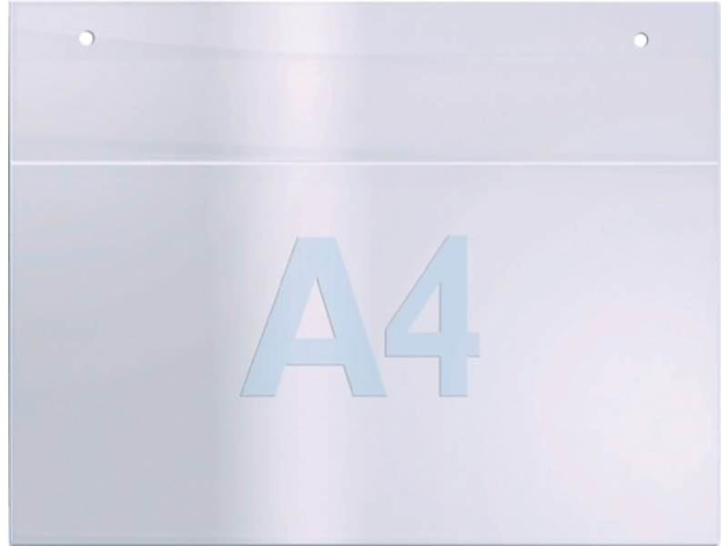 5832-7 Wandprospekthalter DIN A4 quer Acryl transparent