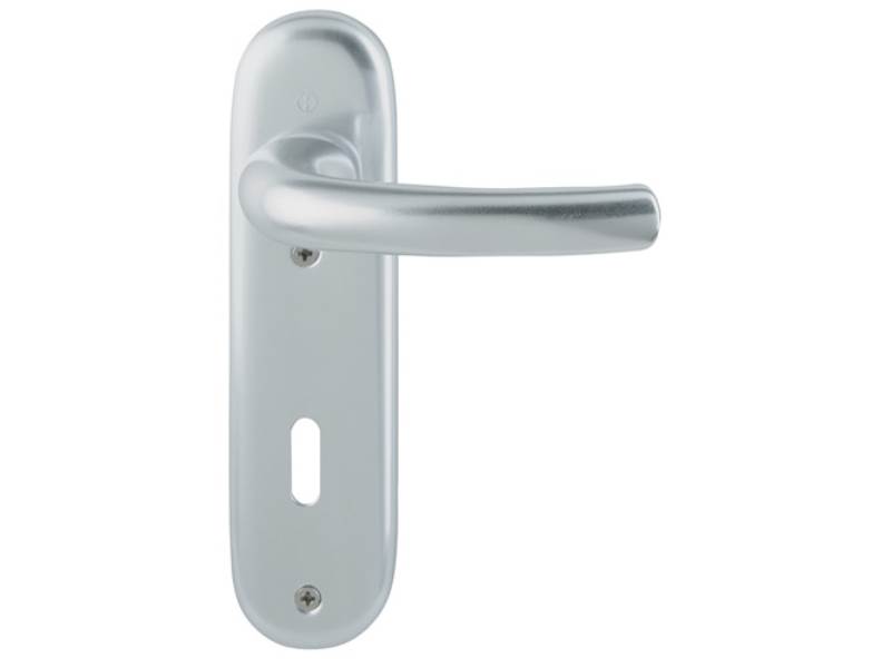 HOPPE 2805347 Kurzschildgarnitur Tôkyô 1710/273KP Aluminium F1 OB abgerundet Drü