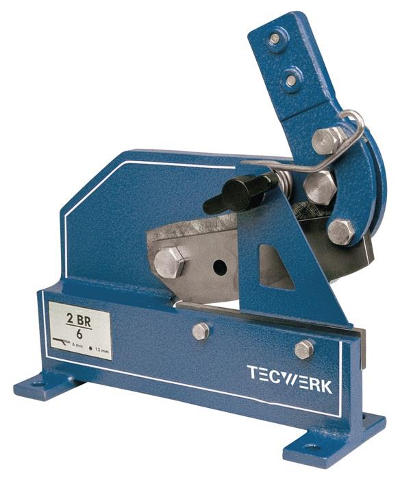 TECWERK 2000810997 Blech-/Rundstahlschere 2BR/4 Messer-L.120mm Stahlbl.50x4mm Ru