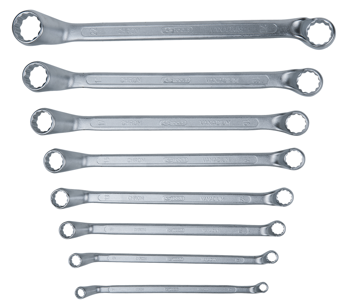 KS Tools 517.0248 CLASSIC Doppel-Ringschlüssel-Satz, gekröpft, 8-tlg. 6-22mm