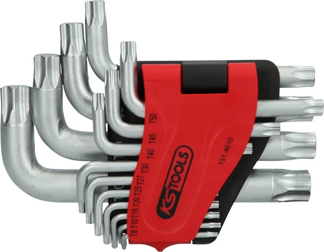 KS Tools 151.4610 Torx-Winkelstiftschlüssel-Satz, kurz, 14-tlg.