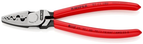 KNIPEX 97 71 180 Aderendhülsenzange  Gesamtlänge 180 mm 0,25 - 16,0 (AWG 23 - 5)