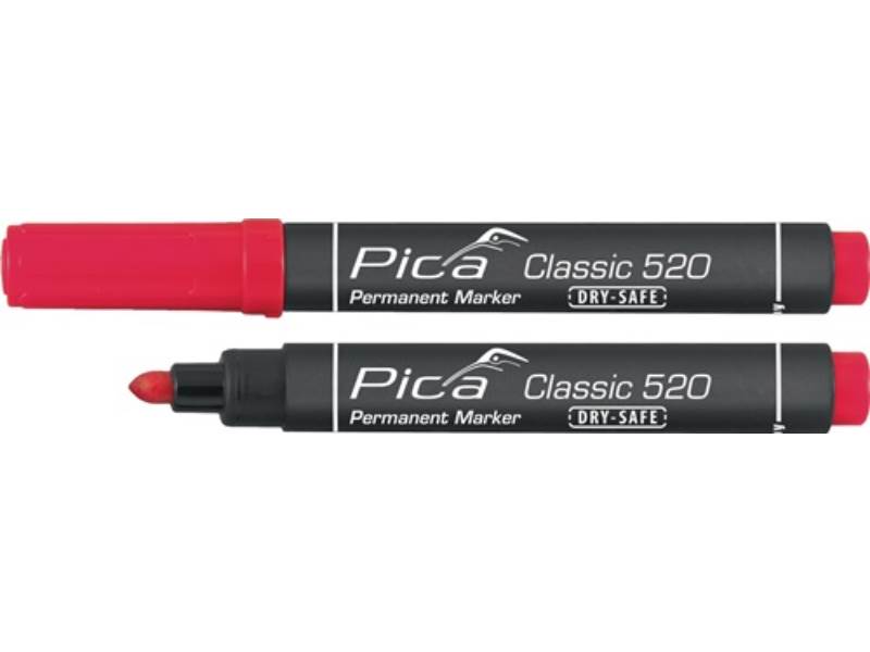 PICA 520/40 Permanentmarker Classic rot Strichbreite 1 - 4 mm Rundspitze