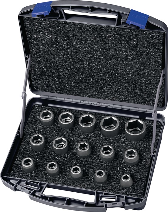 ASW 1020026361 Kraftsteckschlüssel-Satz 720 KS 15 OL 15-teilig 1/2 '' 6-kant