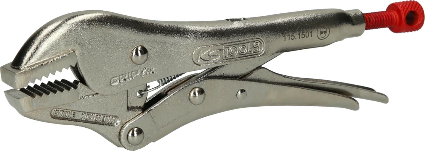 KS Tools 115.1501 Gripzange, gerade Backen, 28,5mm, L=175mm