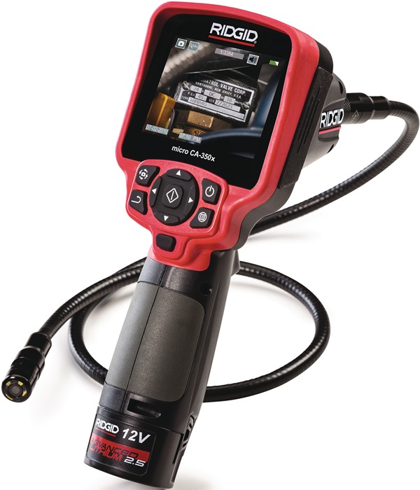 RIDGID 63888 Inspektionskamera micro CA-350x 3,5 Zoll 320 x 240 17 mm LED 4 Kabe