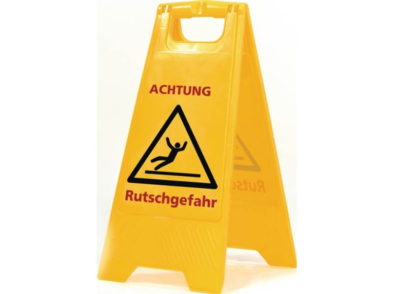 SPRINTUS 301034 Warnschild  Achtung Rutschgefahr Schriftzug B 300 x H 570 mm sig