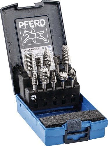 PFERD TOOLS 22900823 Frässtifte-Set 82 Schaft-Ø 6 mm 10-teilig HSS 3 bruchfeste