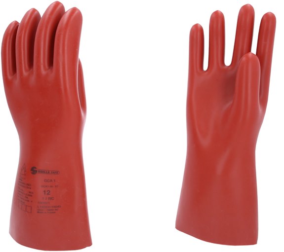 KS-Tools 117.0092 Elektriker-Schutzhandschuh mit Schutzisolierung, Größe 12, rot