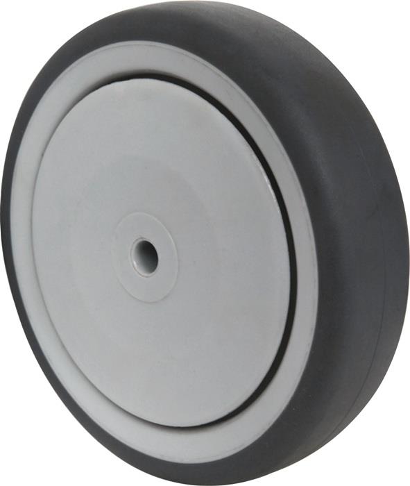 TECWERK 2000276035 Ersatzrad D.150mm Trgf.100kg Gum.grau Achs-D.8mm Nabenl.36mm