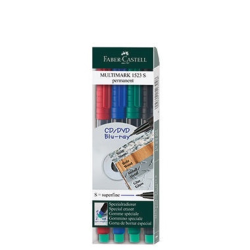 Faber-Castell CD DVD-Marker MULTIMARK 152304 0,4mm 4 St./Pack.