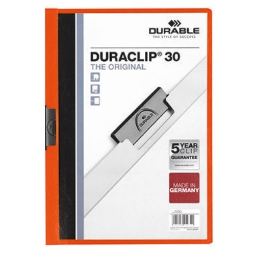 DURABLE Klemmmappe DURACLIP 30 220009 DIN A4 Polyethylen orange