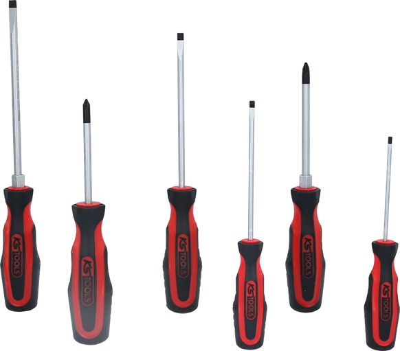 KS Tools 159.0010 ERGOTORQUEplus Schraubendreher-Satz, 6-tlg. Schlitz, PH