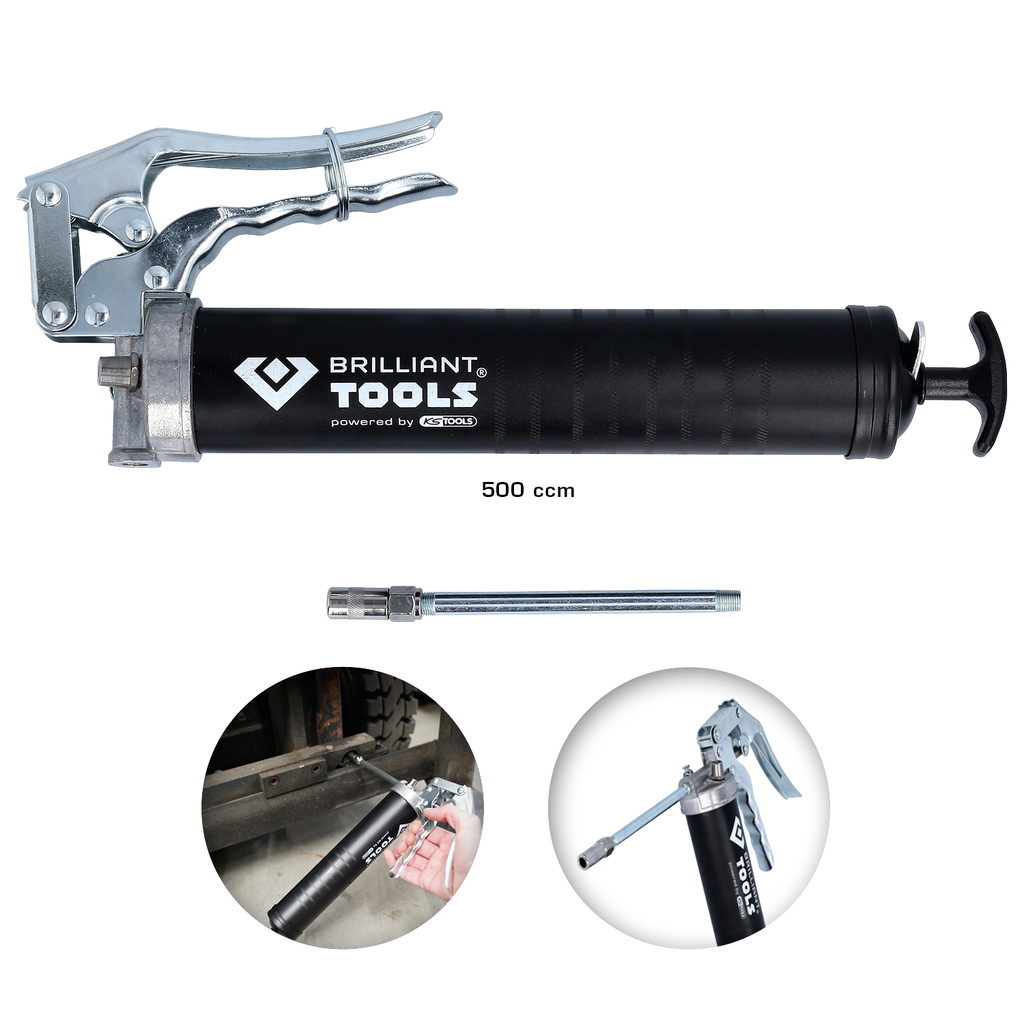 Brilliant Tools  BT094902 Einhand-Fettpresse, 500 ccm