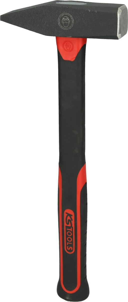 KS Tools 142.1403 Schlosserhammer mit Fiberglasstiel, 600g