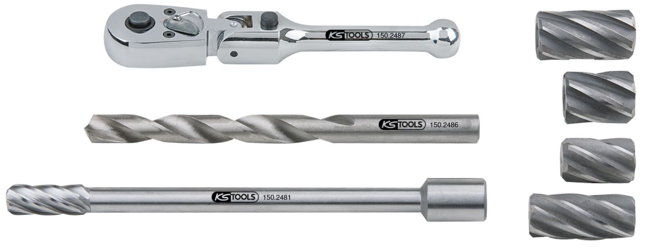 KS Tools 150.2480 ABS-Sensoren-Reibahlen-Satz