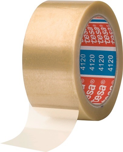 Verpackungsklebeband PVC tesapack® 4120 farblos L.66m B.50mm
