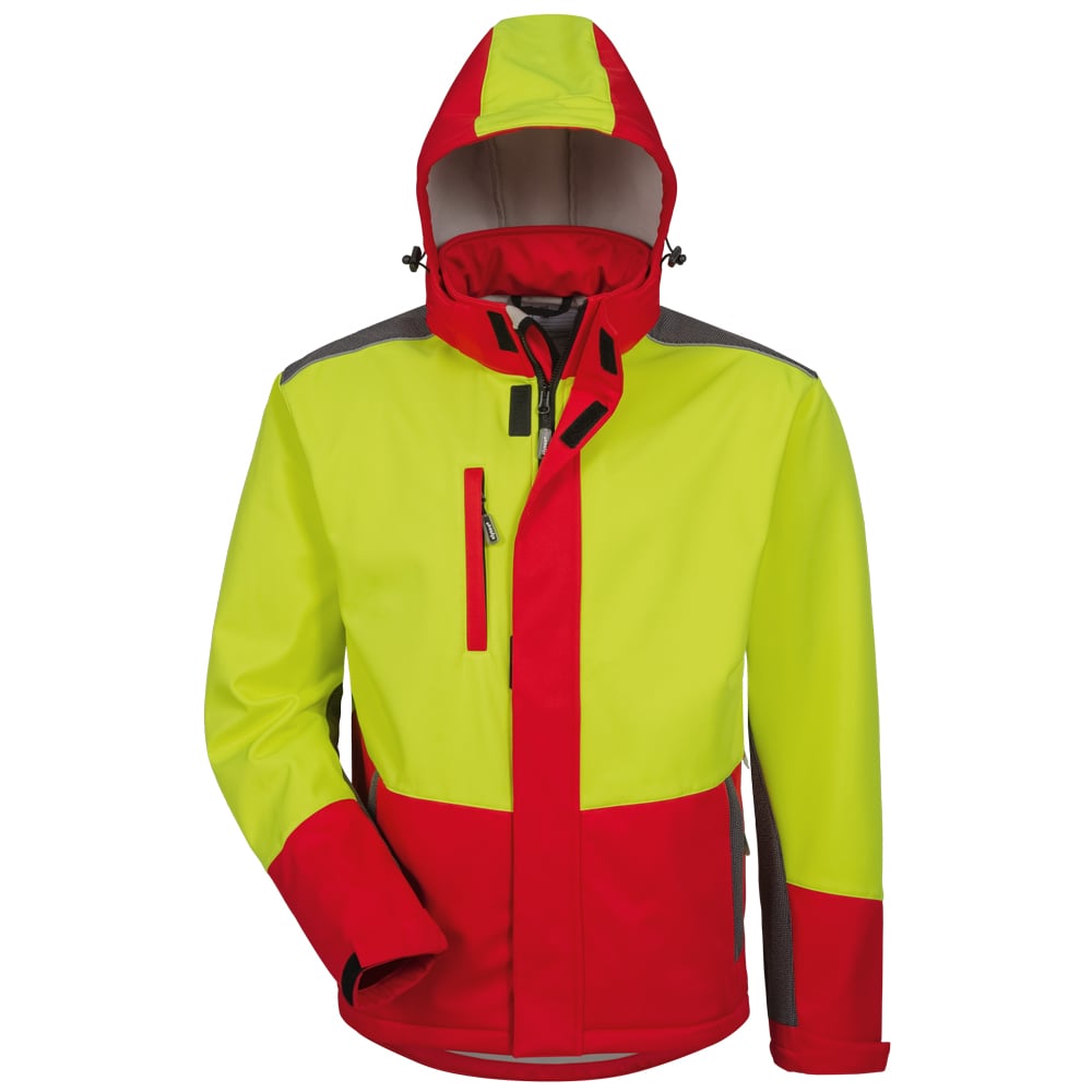 Gr .3XL (66/68) *SCHLEHE* WALDARBEITER SOFTSHELL-JACKE gelb *SCHLEHE* FORESTRY S