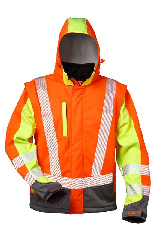 Gr .M (50/52) *ATANAS* WARNSCHUTZ-SOFTSHELLJACKE orange *ATANAS* HIGH VISIBILITY