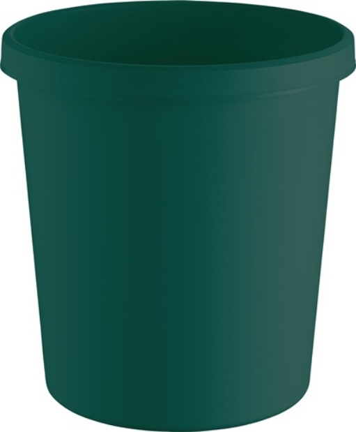HELIT H6405852 Papierkorb  18 l H331xØ315 mm mit Griffrand Kunststoff grün