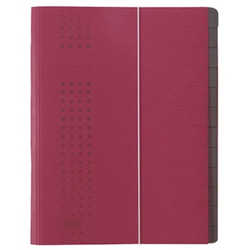 ELBA Ordnungsmappe chic 400001990 DIN A4 12Fächer Karton bordeaux