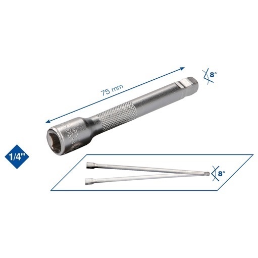 Brilliant Tools  BT020904 1/4'' Schwenkbare Verlängerung, 75mm