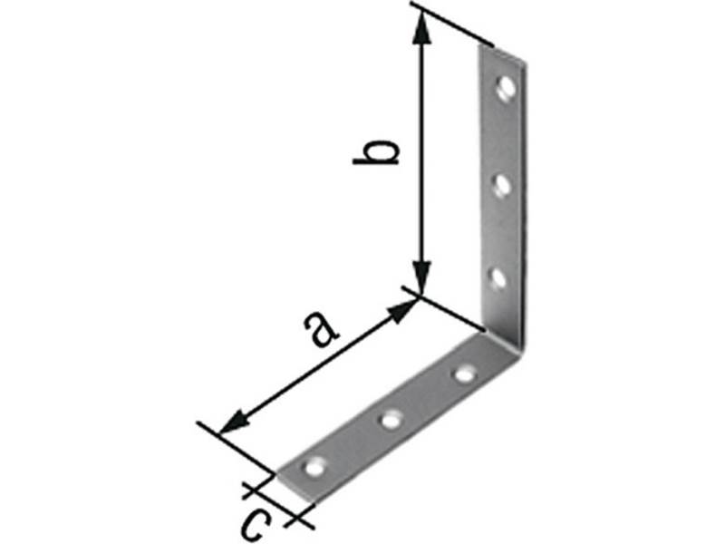 GAH 361136 Stuhlwinkel Länge 75 x 75 mm Breite 16 mm Stärke 2 mm Edelstahl Loch-