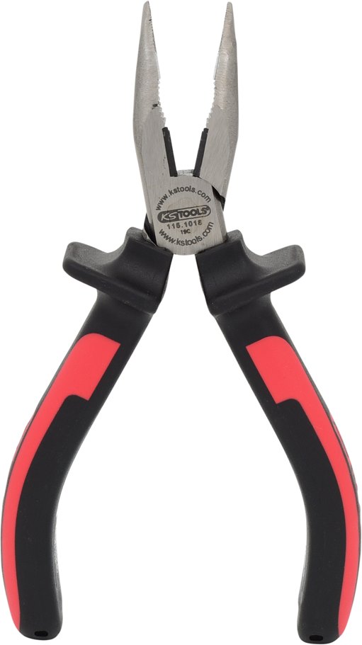 KS Tools 115.1018 ERGOTORQUE Flachrundzange, gebogen, 165mm