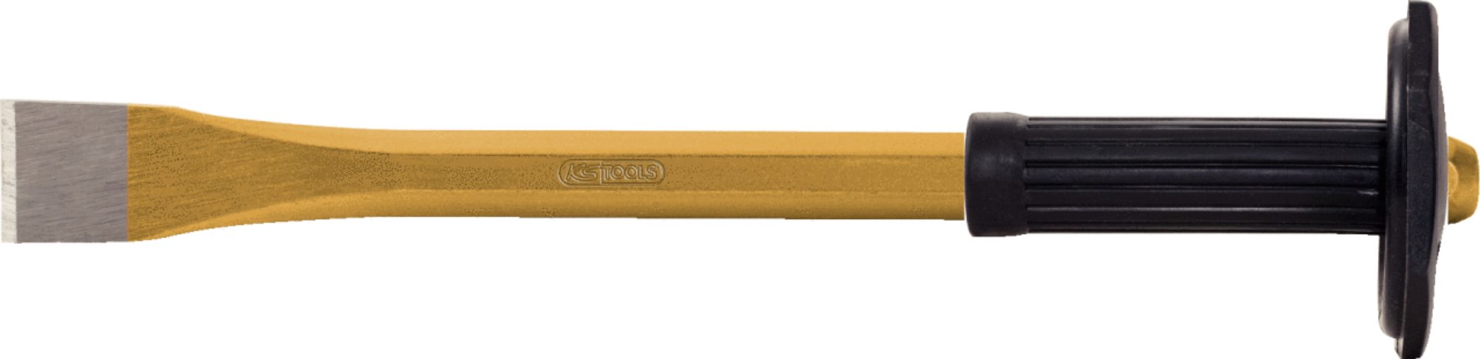 KS Tools 162.0226 Maurermeißel mit Handschutzgriff, 8-kant, 500mm