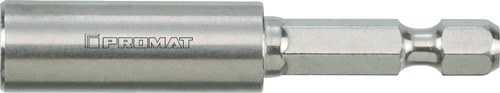 PROMAT Bithalter 1/4 Zoll F 6,3 1/4 Zoll C 6,3 Magnet, Sprengring Länge 75 mm