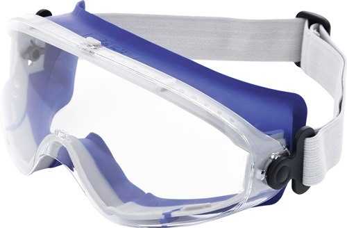 PROMAT Vollsichtschutzbrille DAYLIGHT TOP EN 166 Rahmen blau, Scheibe klar Poly