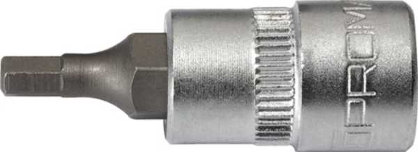 PROMAT Steckschlüsseleinsatz 1/4 Zoll 6-kant Schlüsselweite 4 mm Länge 32 mm
