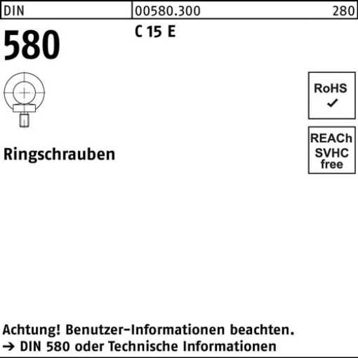 Ringschraube M 64 DIN 580 C 15 E